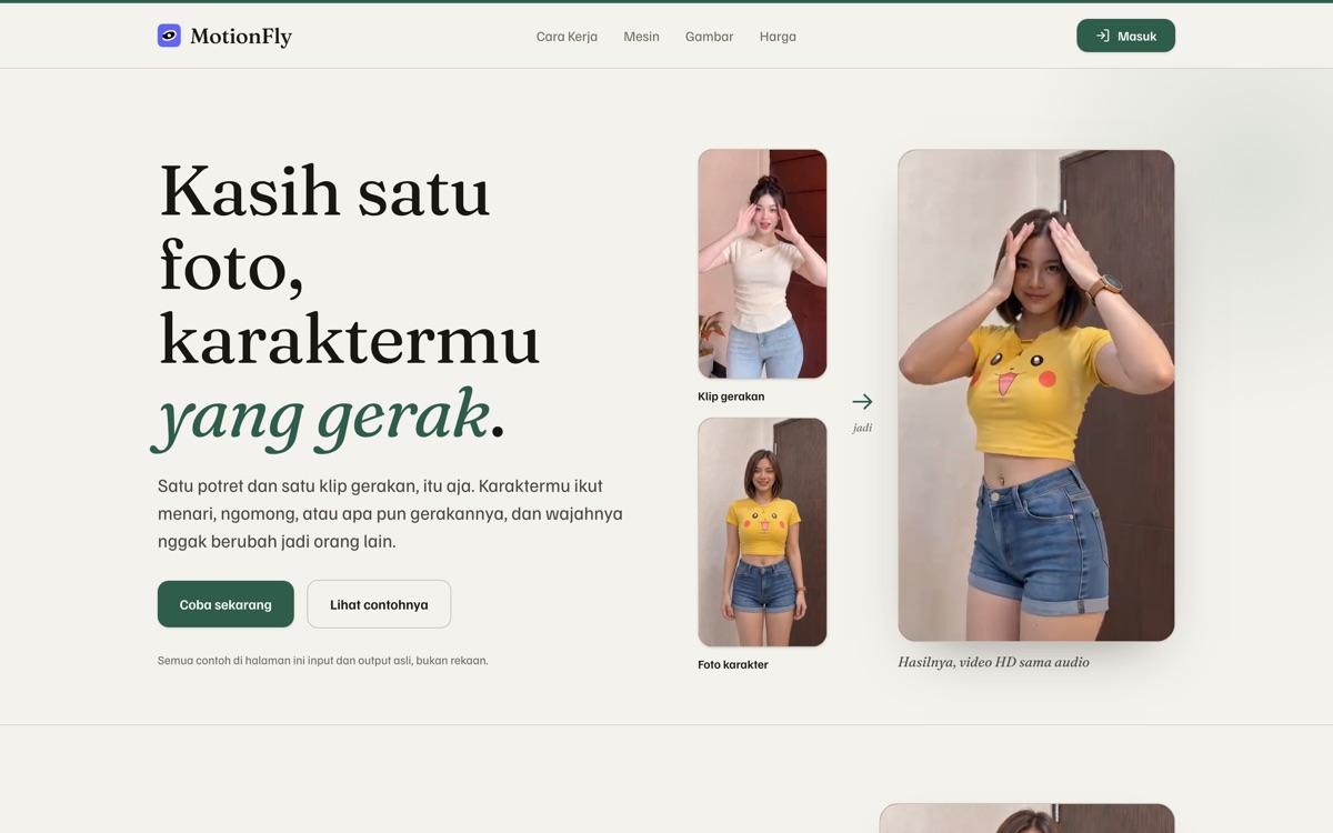MotionFly homepage